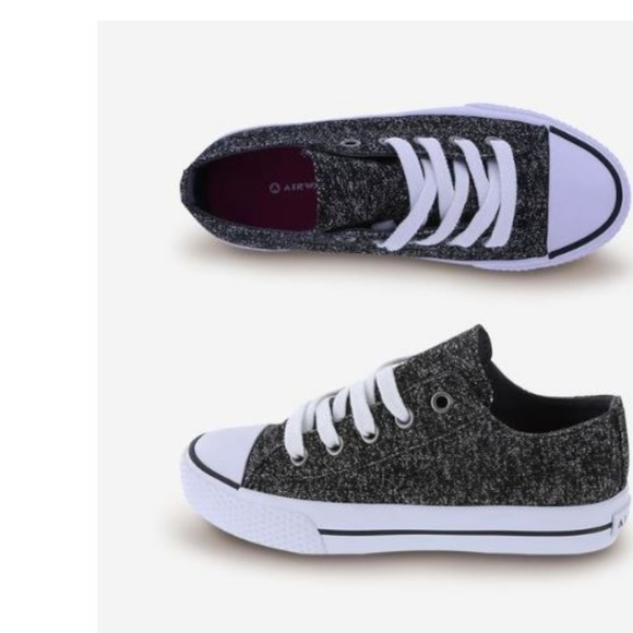 AIRWALK GIRLS KIDS' LEGACEE SNEAKERS Black JERSEY - Picture 1 of 3